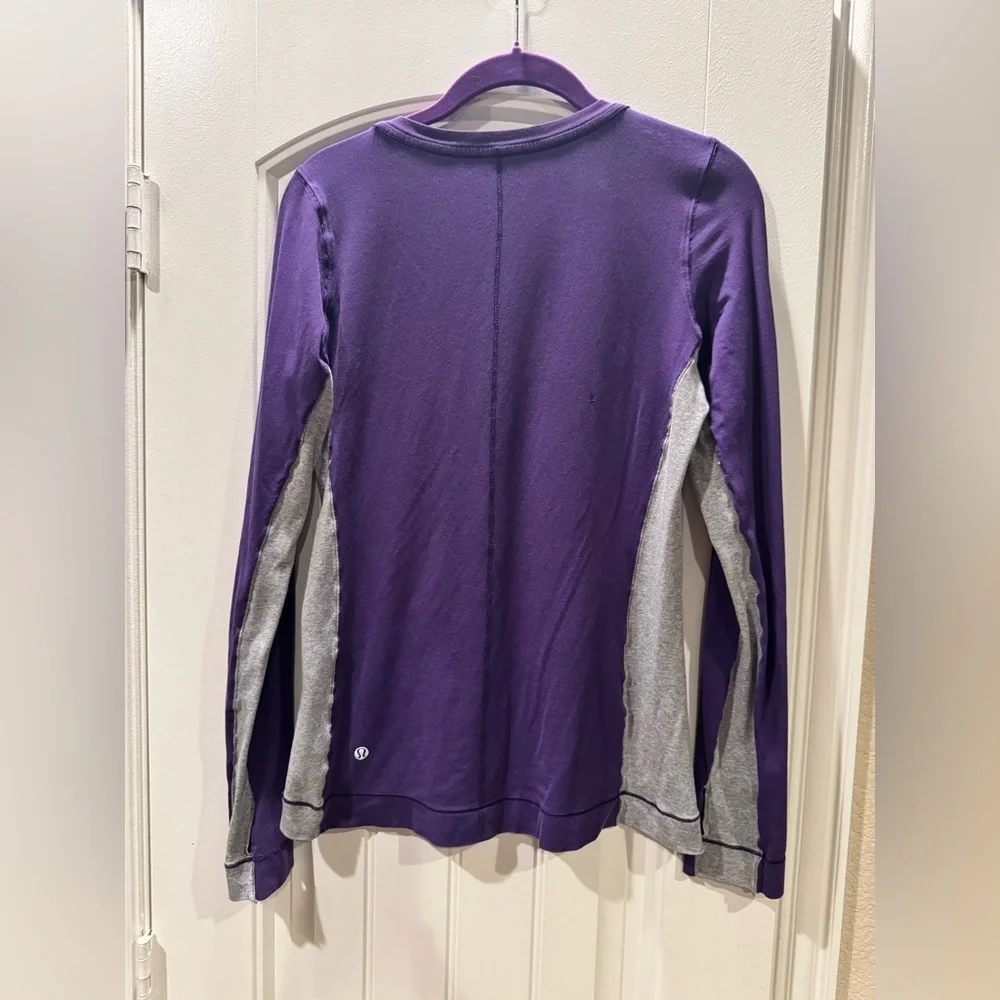 lululemon athletica Purple and Gray Long Sleeve Top